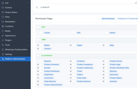 এডমিন রোল এবং পারমিশন ম্যানেজমেন্ট